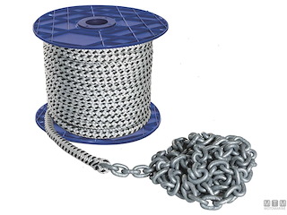 TRECCIA 12.6MM 40M + CATENA ZINCATA 6MM 10M