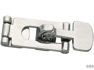 CHIUSURA A LEVA CON FORO LUCCHETTO 82X30MM  IN OTTONE CROMATO