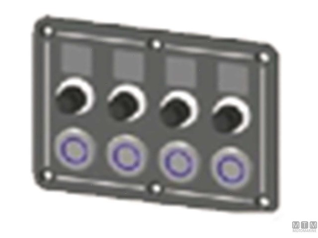 QUADRO ELETTRICO ALU-NERO 8P-INOX