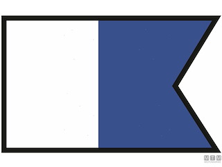 BANDIERA SEGNALE A ALFA 40X60CM 