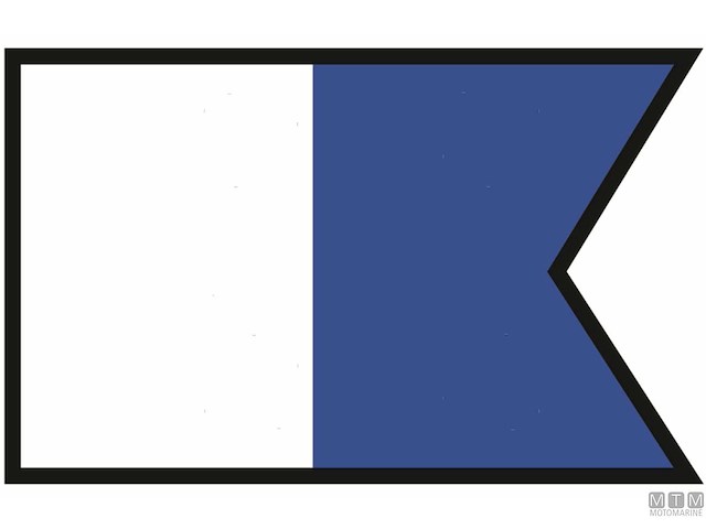 BANDIERA SEGNALE A ALFA 40X60CM 