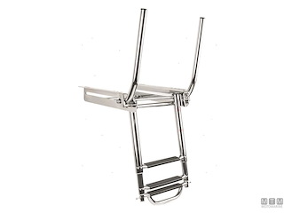 SCALETTA TELESCOPICA PASSAMANO IN CAGE 3 GRADINI ACCIAIO INOX AISI 316