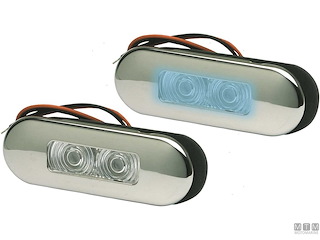 LUCE LED 12V FLUSH BLU IP67 L86 INOX