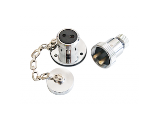 Presa-spina ottone stagna 2P 3A