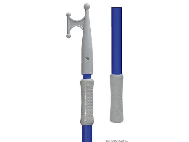 Gancio accosto telescopico Blu 120/210 cm