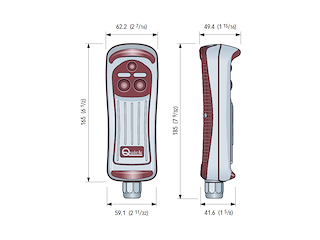 PULSANTIERA STAGNA 4 CANALI CON TORCIA LED