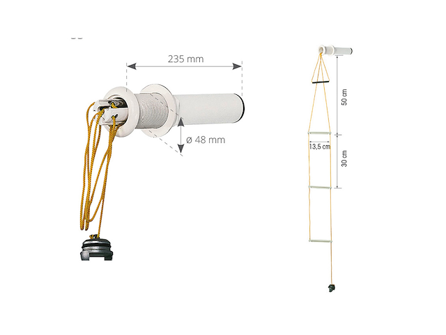 SCALETTA DI SICUREZZA DA INCASSO A 3 GRADINI