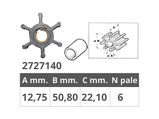 Girante Jabsco 22779 Yanmar 104223-42091