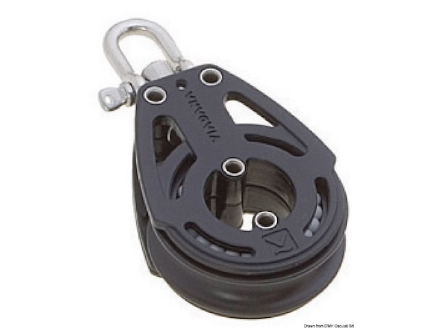 Bozzello 1 puleggia girevole o bloccabile