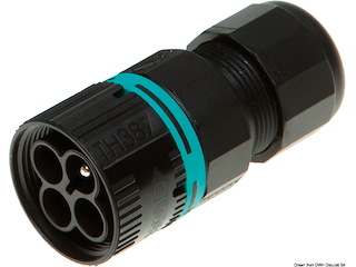 Presa/spina da pannello o parete 2/3/4 poli