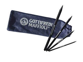 Set 4 aghi per impiombatura (mm.4-6-8-10) con custodia