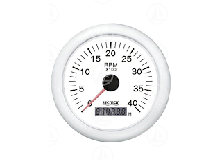 Contagiri motore Recmar per strumentazione barca RECKY07306 (bianco)