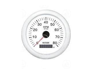 Contagiri motore Recmar per strumentazione barca RECKY07308 (bianco)