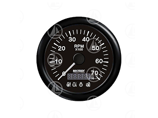 Contagiri motore Recmar per strumentazione barca RECKY07213 (nero)