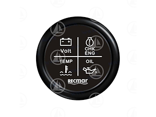 Indicatore multifunzione Recmar per cruscotto barca RECKY79202 (nero)