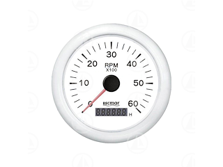 Contagiri motore Recmar per strumentazione barca RECKY07307 (bianco)