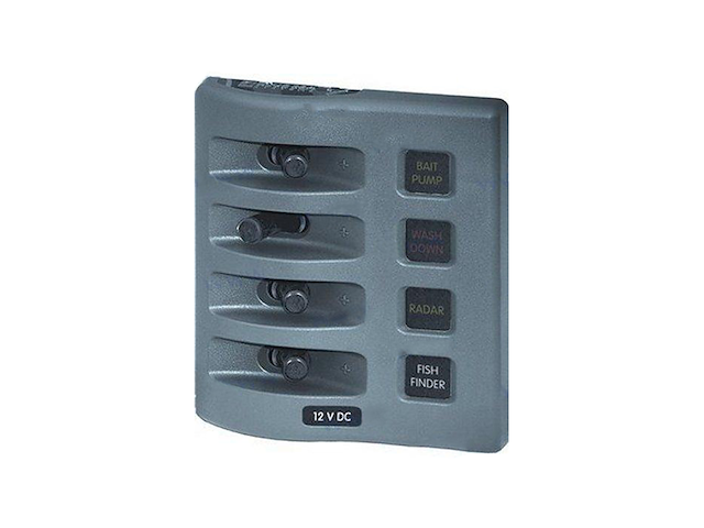 Pannello 4 interruttori 15A/12V Blue Sea BS4304