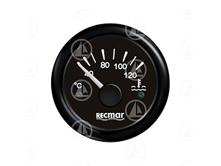 Indicatore temperatura acqua Recmar per cruscotto barca RECKY14200 (nero)