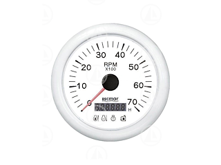 Contagiri motore Recmar per strumentazione barca RECKY07312 (bianco)