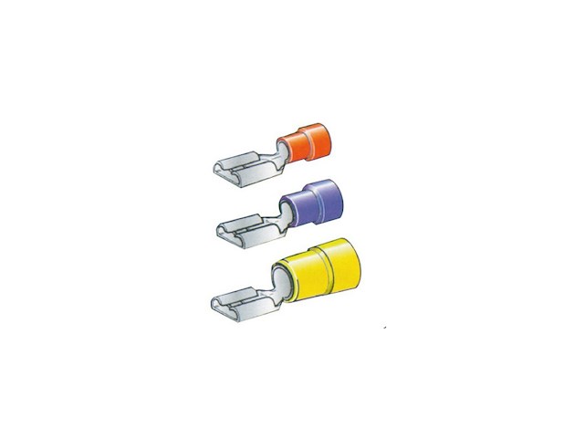 TERMINALE LAMELLARE FEMMINA MM 2,8 ROSSO 10 PZ