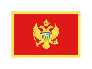 BANDIERA MONTENEGRO CM.30X45