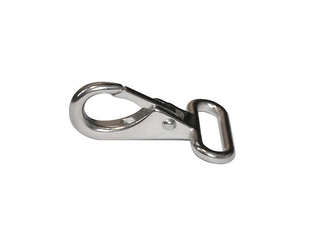 MOSCHETTONE CON OCCHIO PIATTO INOX 316