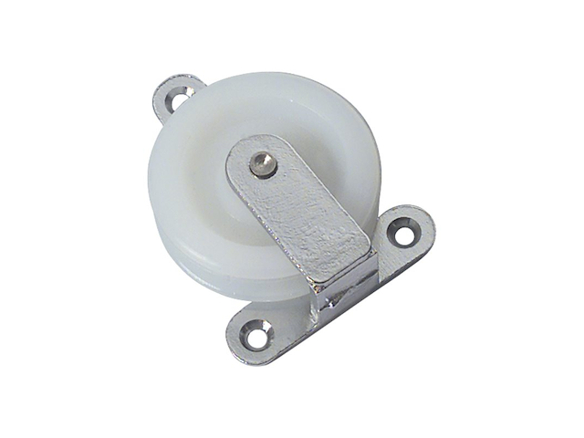 CARRUCOLA IN NYLON E OTTONE PIANA