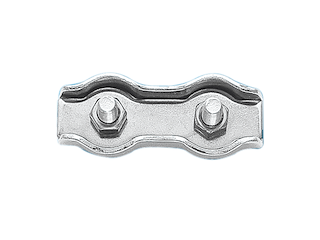 MORSETTO DOPPIO INOX 316 Ø MM.8