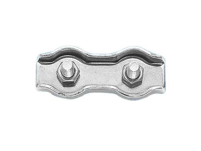 MORSETTO DOPPIO INOX 316 Ø MM.8