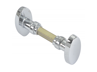 COPPIA POMOLI IN OTTONE CROMATO