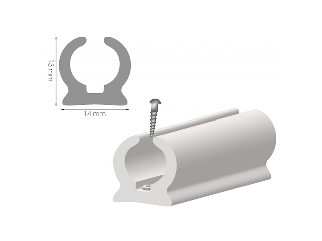 CANALINA IN PVC A RELINGA