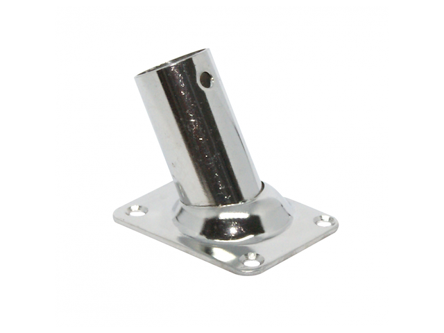 BASE INOX RETTANGOLARE A 60° Ø MM.25