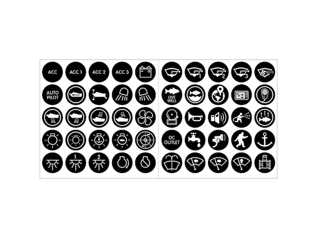 KIT 50 ETICHETTE PER INTERRUTTORI