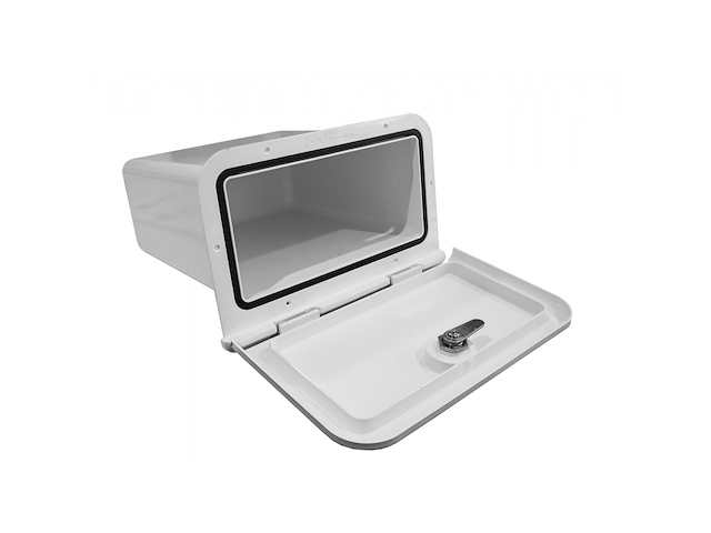 CONTENITORE CON SPORTELLO BIANCO CON CHIAVE