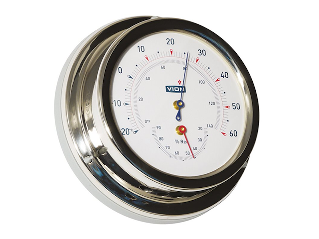 TERMOIGROMETRO IN ACCIAIO INOX