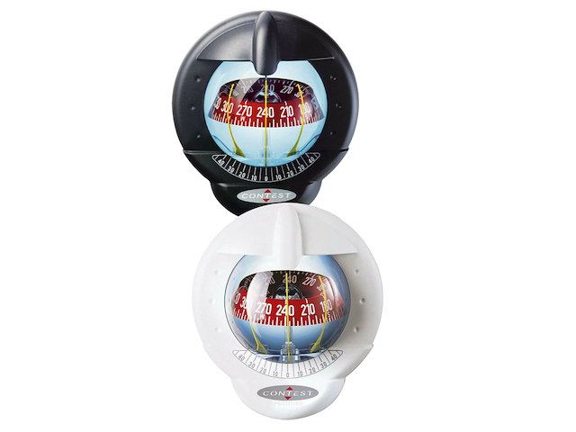 BUSSOLA NERA CON ROSA ROSSA MONTAGGIO SU PARATIA INCLINATA 10-25°