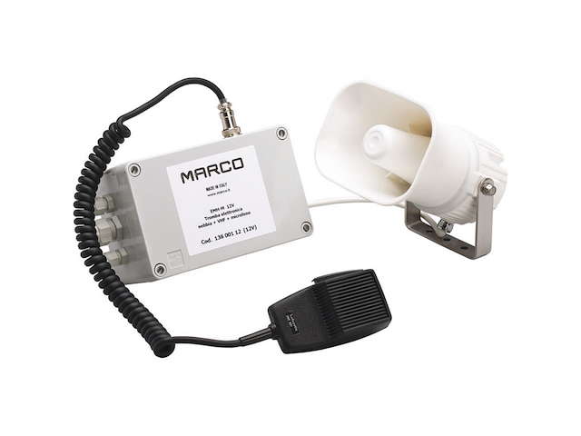 TROMBA ELETTRONICA CON MICROFONO 12V