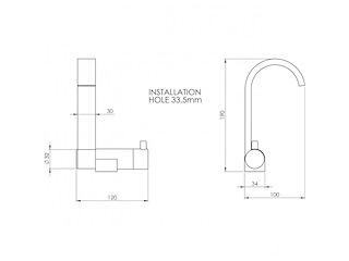 RUBINETTO MISCELATORE ABBATTIBILE