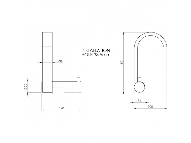 RUBINETTO MISCELATORE ABBATTIBILE