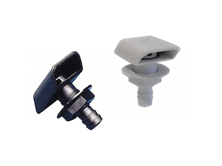 SFIATO IN NYLON BIANCO CON PORTAGOMMA Ø MM.16