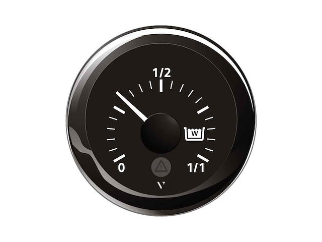 INDICATORE ACQUE NERE NERO SCALA 0-1/1 12/24V
