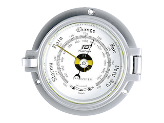 BAROMETRO IN ALLUMINIO CROMATO OPACO