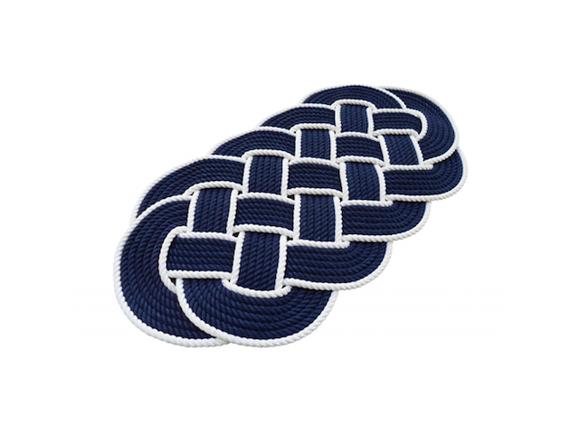 TAPPETO CORDA BLU-BIANCO MM.600X330