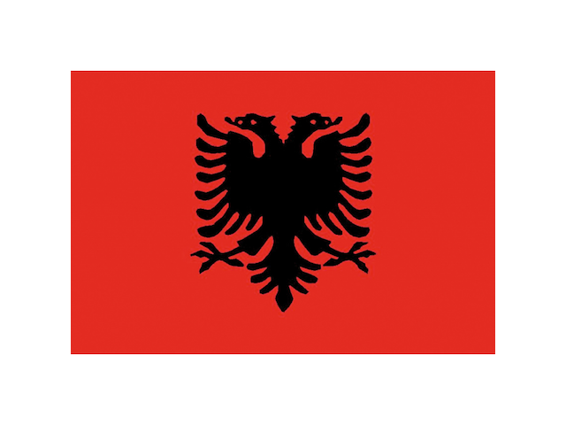BANDIERA ALBANIA CM.20X30