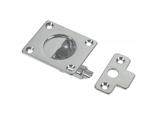 ALZAPAGLIOLO E FERMA PORTA OTTONE CROMATO A SCATTO