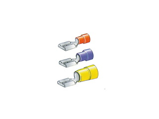 TERMINALE LAMELLARE FEMMINA MM 6,3 BLU 100 PZ