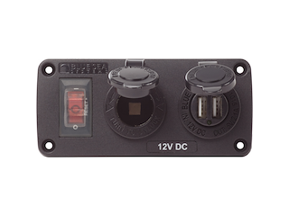 PRESA - 2 PORTE USB - INTERRUTTORE