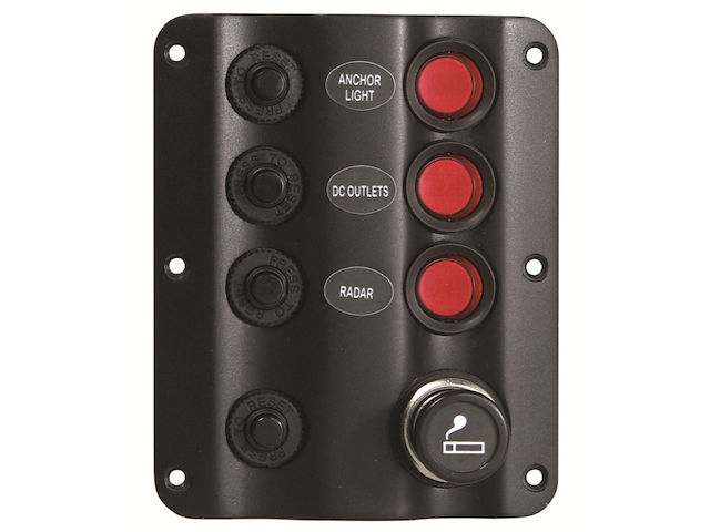 PANNELLO A 3 INTERRUTTORI CON ACCENDISIGARI