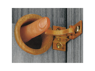 CHIUSURA OTTONE C/BOCCOLA TEAK