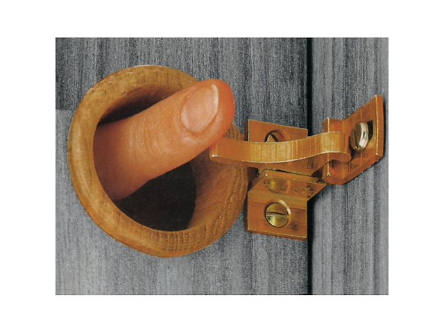 CHIUSURA OTTONE C/BOCCOLA TEAK